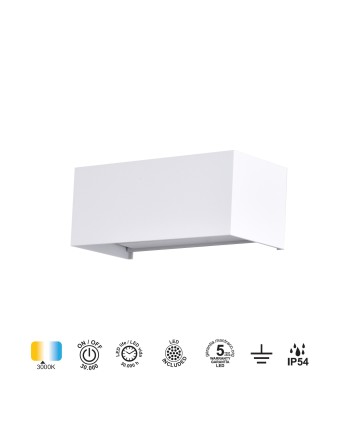 DAVOS * APLIQUE EXTERIOR LED* 4*6W 3000K  BLANCO